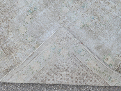 Neutral Area Rug 6x10: Hand Made Rustic Decor, Beige And Brown Turkish Carpet