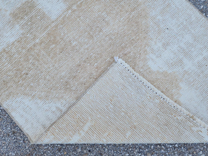 2x13 Neutral Turkish Runner Rug: Boho Hallway Decor