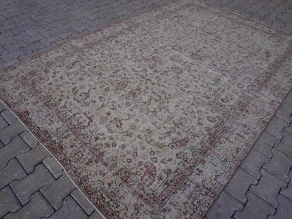Handwoven Rug 6x9, Wool & Cotton Turkish Rug, Living Room Decor