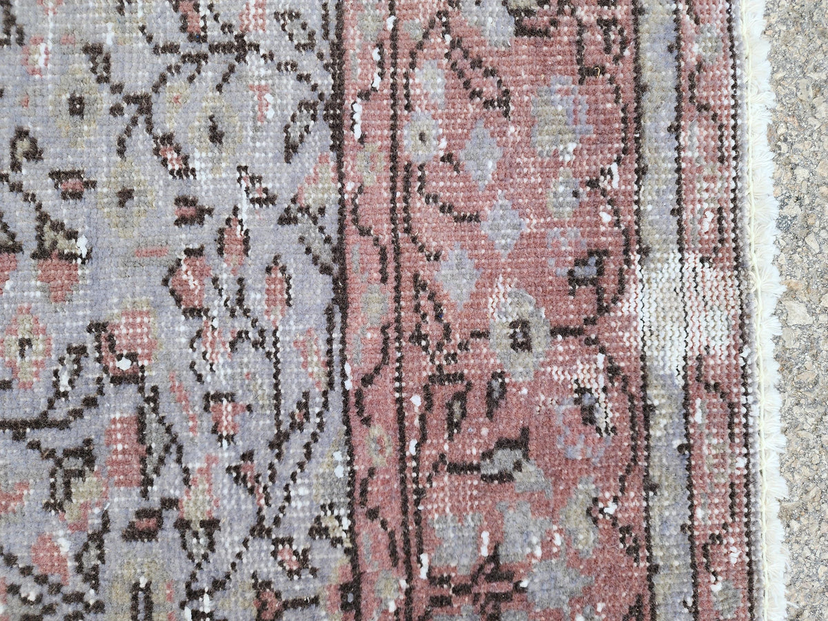 Gray Area Rug 5x9, Turkish Hand Made Carpet For Dining Room Decor, Boho Decor
