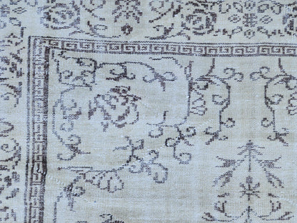 Handwoven Turkish Oushak Rug 6x9: Wool & Cotton Blend