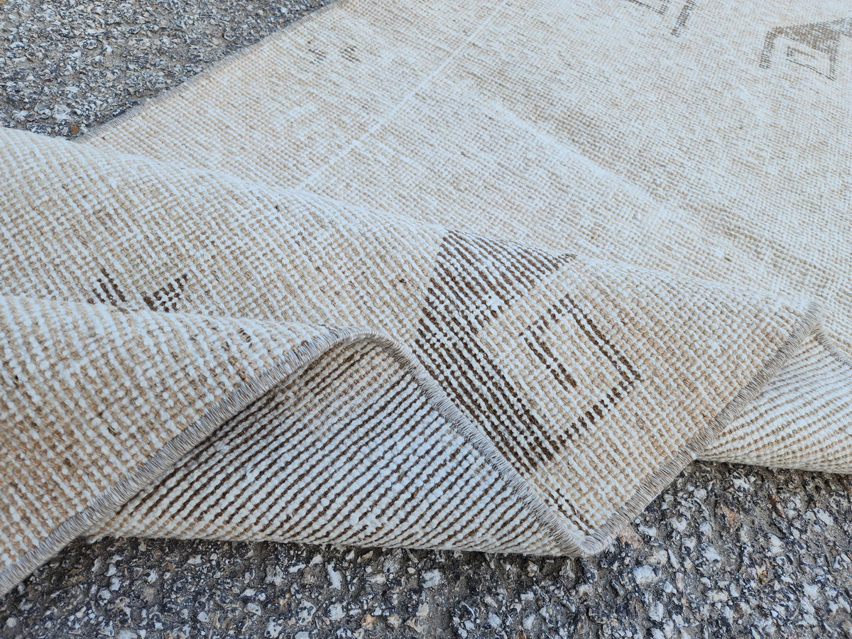 Geometric Hallway Rug 2x7: Handmade Anatolian Wool Runner
