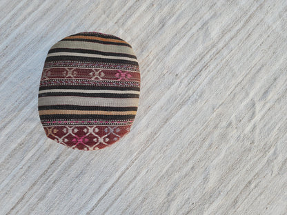 Handwoven Turkish Kilim Rug 8x11: Neutral Wool, Rustic Decor