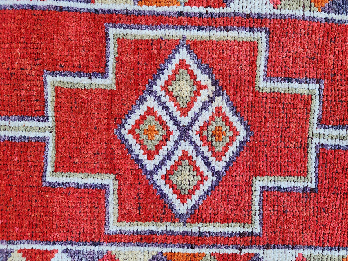 2x10 Herki Runner Rug, Hand Made Up Cycled Wool, Hallway Decor, Home Decor