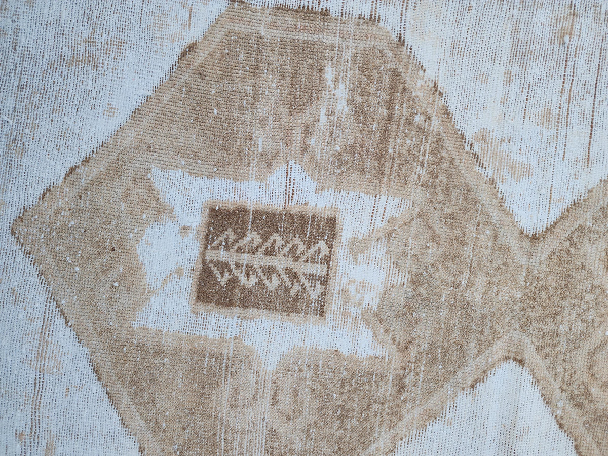 3x13 Handmade Turkish Oushak Runner Rug: Farmhouse Hallway Decor