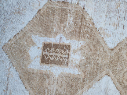 3x13 Handmade Turkish Oushak Runner Rug: Farmhouse Hallway Decor