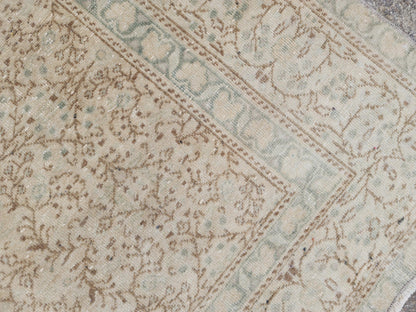 Neutral Turkish Rug 6x9, Kayseri Hand Made Carpet, Oriental Boho Design, Dining Room Decor