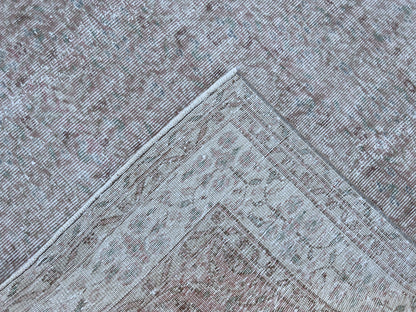 Handmade Wool Oushak Rug 5x9: Muted Red, Century Modern
