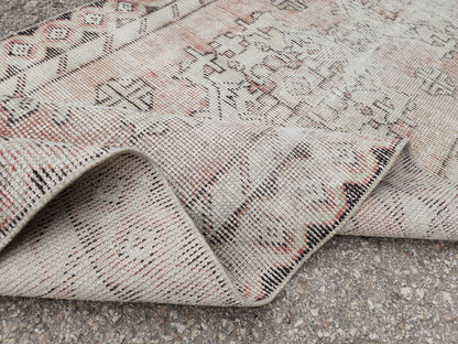 Vintage Anatolian Area Rug 2.6x9.2 ft, Turkish Hand Made Oriental Boho Carpet, Living room Runner