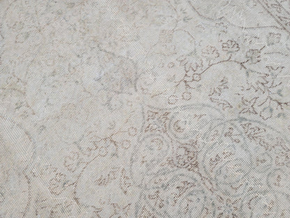 5x9 Neutral Area Rug, Rustic Wool Decor, Living Room Muted Decor