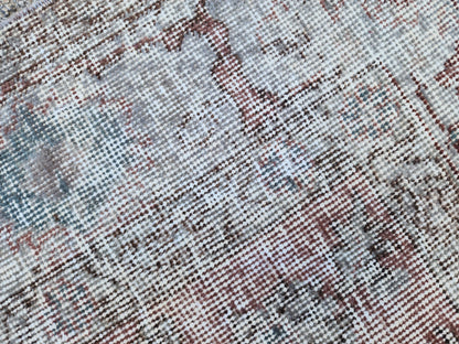 Vintage Oushak Rug 5x8: Handwoven Turkish Wool, Neutral Farmhouse Style