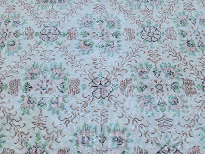 3x6 Hand Made Rug, Kitchen Small Decor, Oriental Boho Carpet