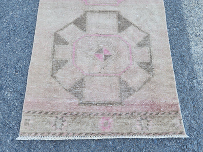 3x13 Neutral Turkish Rug,  Kitchen Decor, Home Hallway Decor, Beige Runner