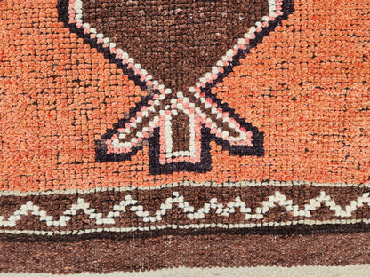 Wool Hand Made Rug 2.7x9.8 ft, Oriental Medium Pile Runner, Hallway Home Decor