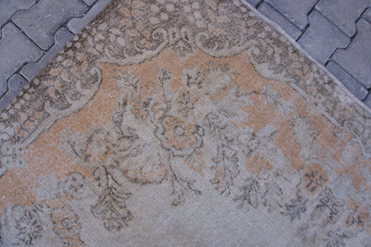 6x10 Vintage Turkish Oushak Rug: Handwoven Wool & Cotton