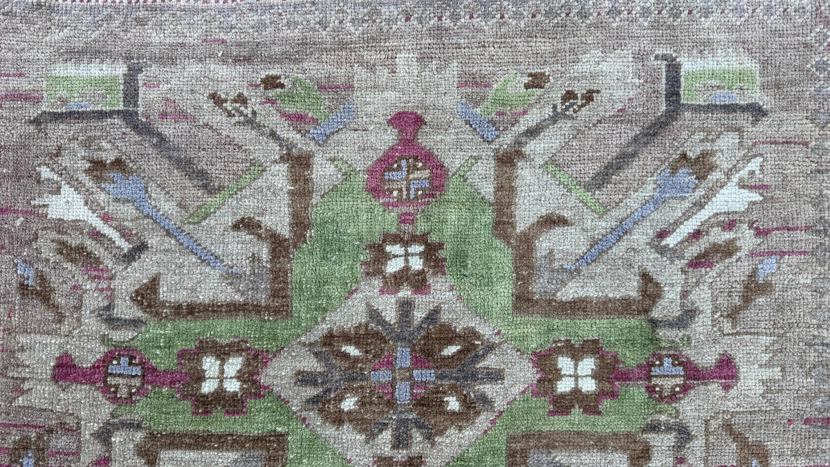 3x7 Small Kars Decor Rug, Turkish Hand Woven, Home Rustic Mini Decor