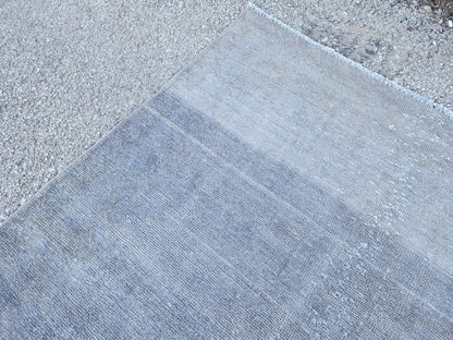 Gray Wool Turkish Rug 4x7: Handwoven Oriental Decor