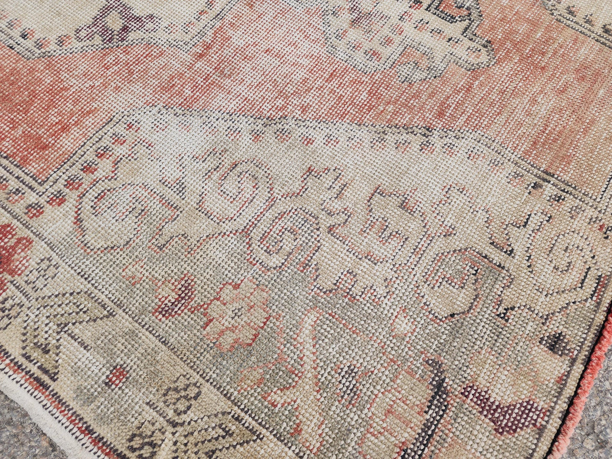 Hand Made Rug 4x7, Rustic Bohemian Carpet, Turkish Hand Knotted Decor