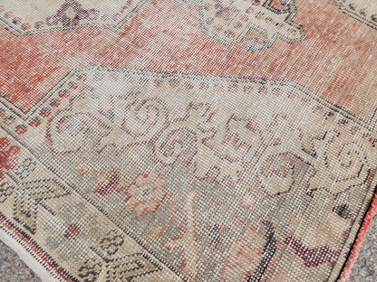 Hand Made Rug 4x7, Rustic Bohemian Carpet, Turkish Hand Knotted Decor