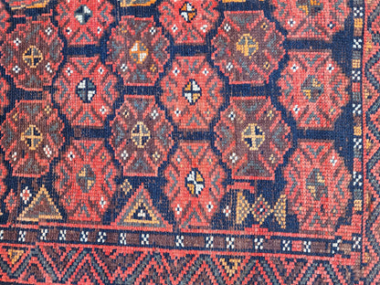 3x9 Boho Herki Runner Rug, Kitchen Decor, Living Room Decor, Hand Made Wool, Kitchen Decor