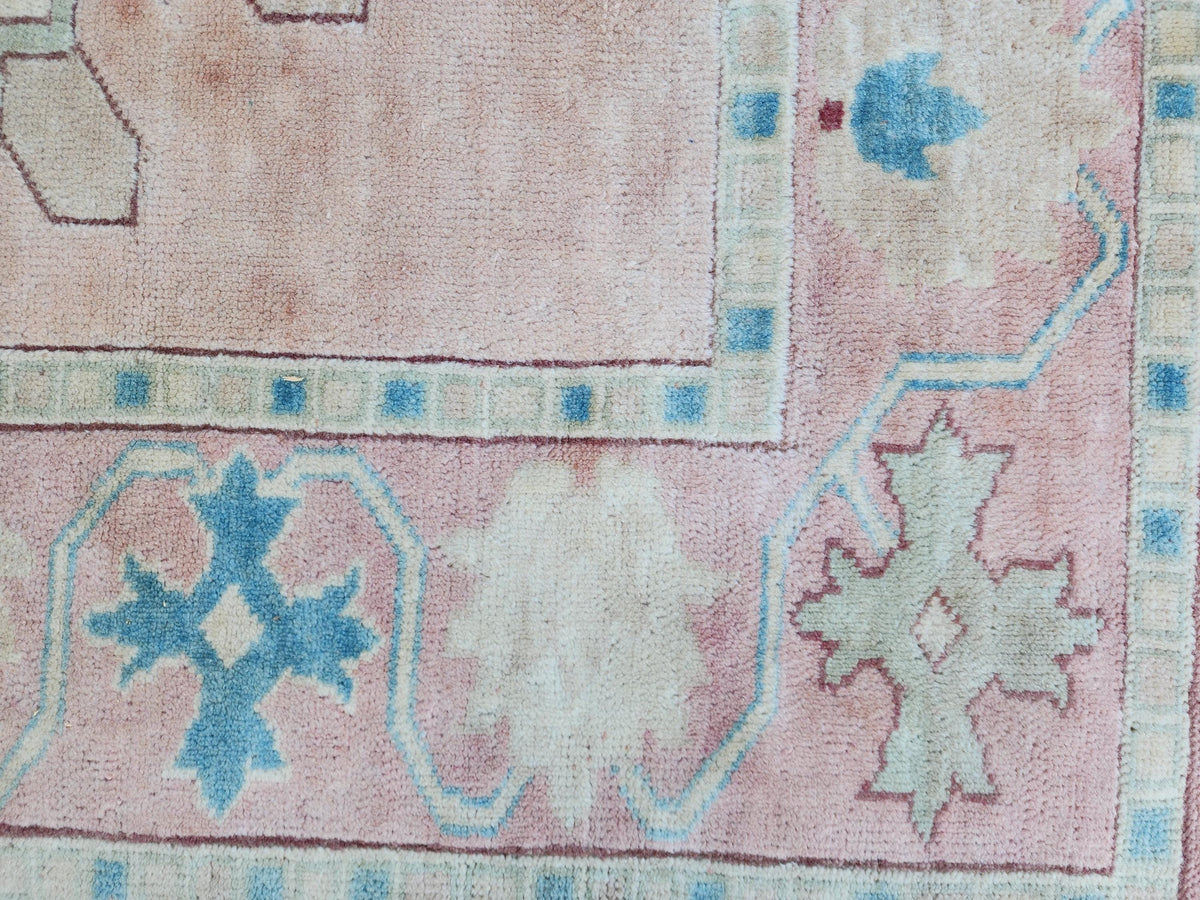 5x6 Anatolian Wool Rug, Turkish Neutral Hand Made Soft Carpet, Living Room Boho Decor