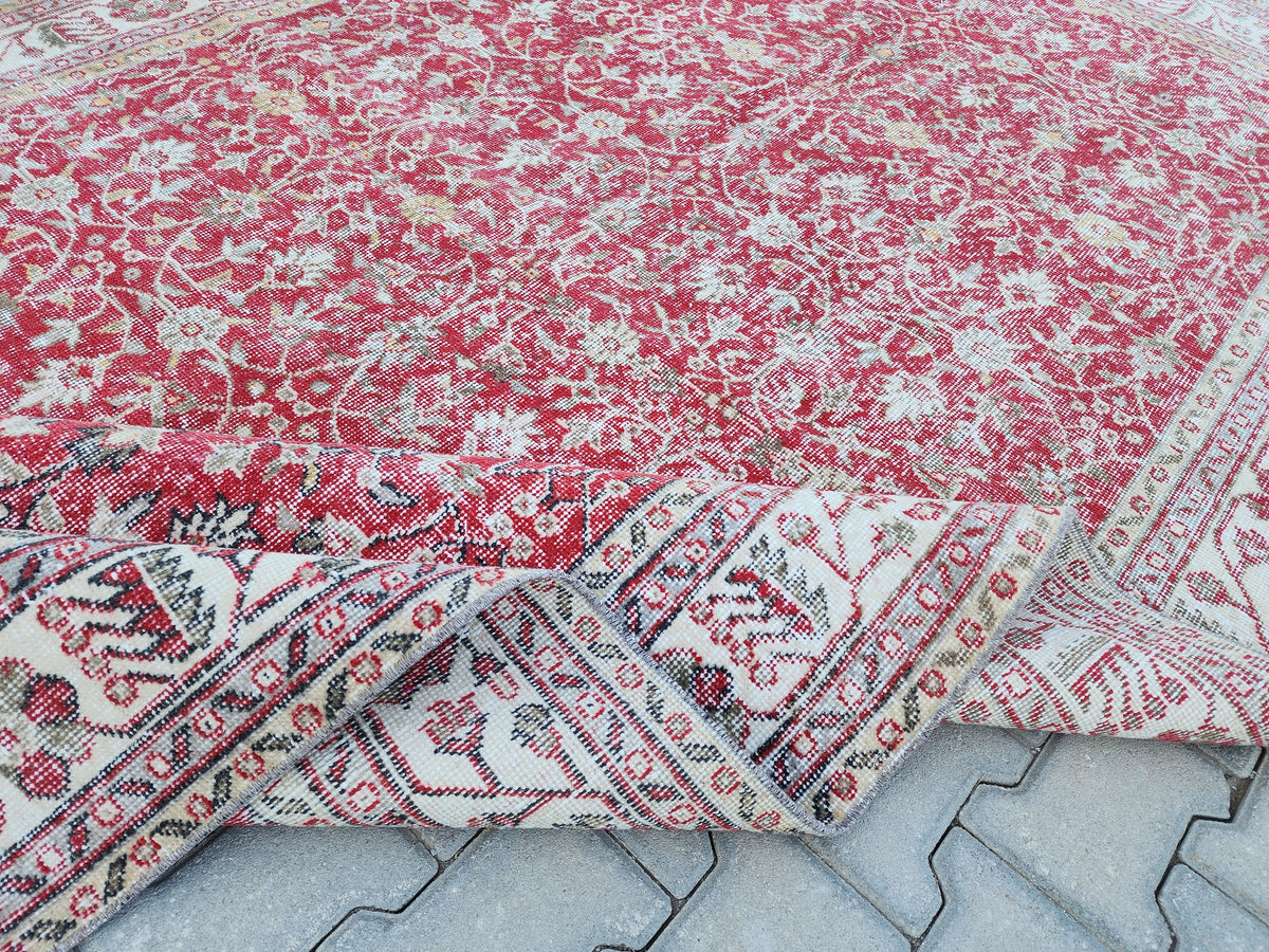 6x10 Turkish Rug, Oushak Design Hand Made, Boho Dining Room Decor