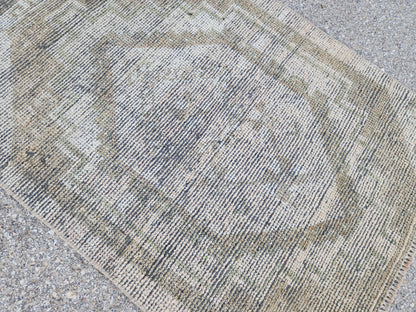 Handmade Turkish Runner Rug 2x10: Rustic Bohemian Decor
