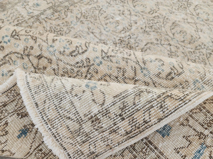 Handwoven Turkish Oushak Rug: 5x9 Wool & Cotton Area Rug
