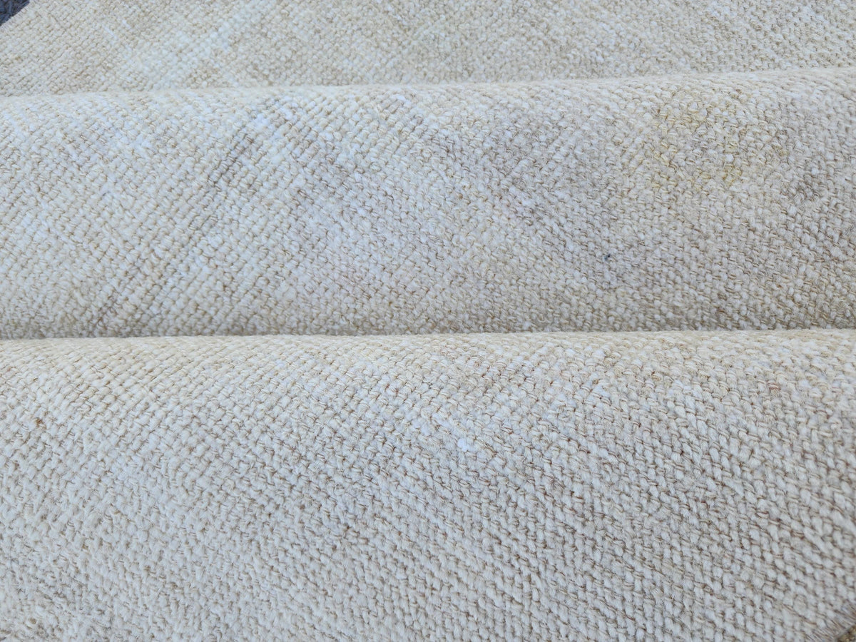 3x10 Neutral Runner Rug, Hand Made Rustic Decor, Oriental Living Room Decor