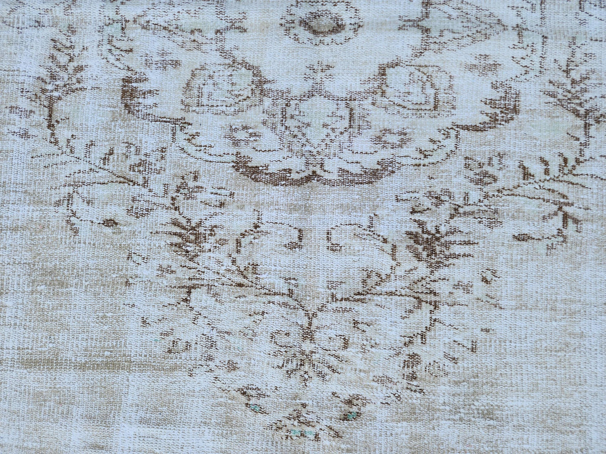 6x9 Vintage Rug, Turkish Hand Made, Oushak Medallion Design, Eco Friendly