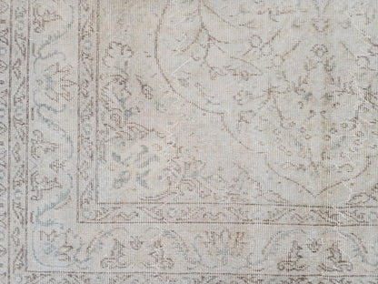 5x9 Neutral Area Rug, Rustic Wool Decor, Living Room Muted Decor