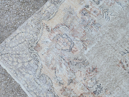 Neutral Oushak Rug 5x9: Turkish Hand Knotted, Dining Room Decor