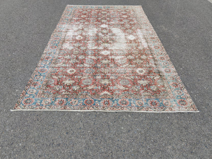 Handwoven Turkish Oushak Rug 5x8: Wool & Cotton Bohemian Decor
