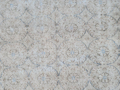 Hand Knotted Wool Rug 6x9: Turkish Isparta Beige Color