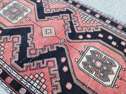 3x9 Hallway Runner Rug: Hand Knotted, Rustic Decor
