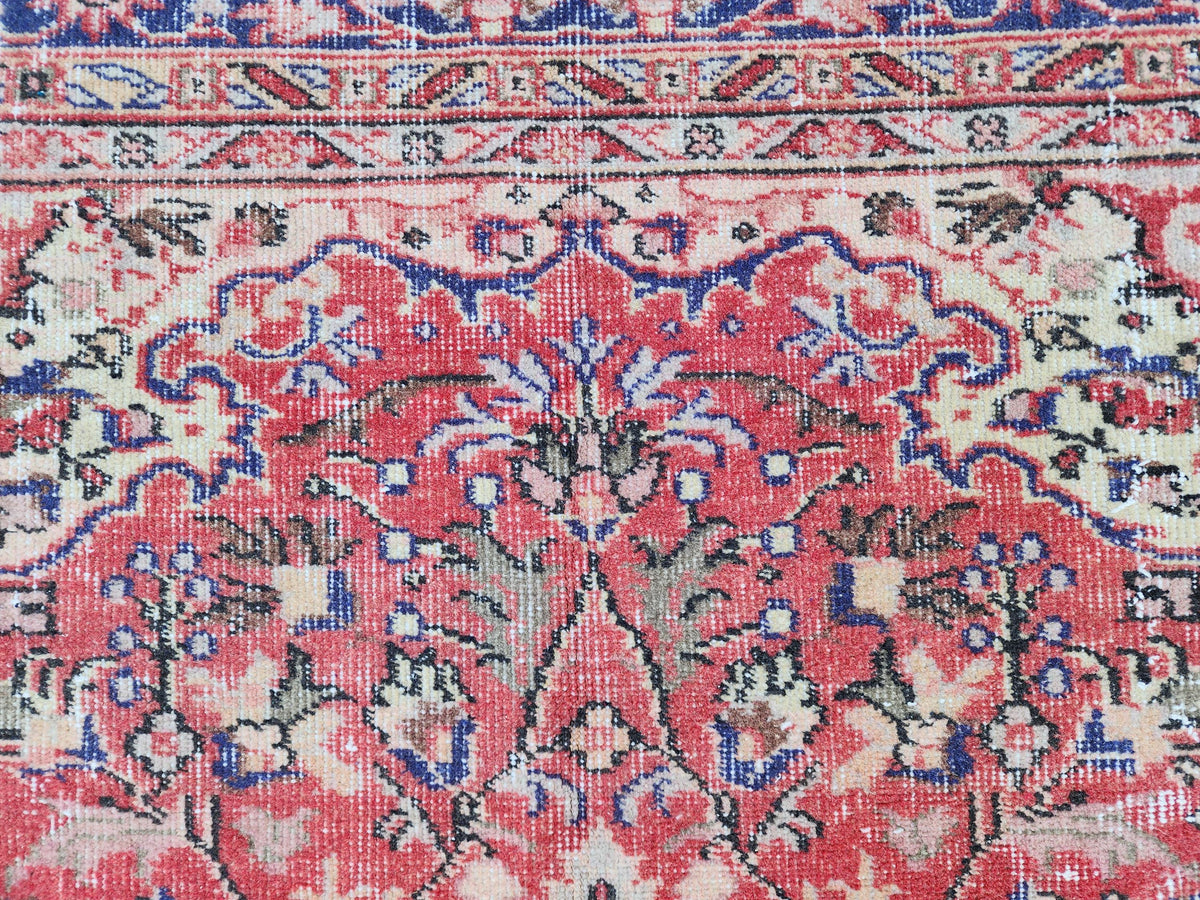 Oushak Area Rug 5.6 x 9.2 ft, Turkish Hand Knotted isparta Carpet, Living Room Decor