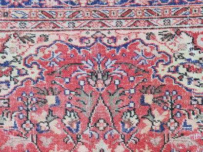 Oushak Area Rug 5.6 x 9.2 ft, Turkish Hand Knotted isparta Carpet, Living Room Decor