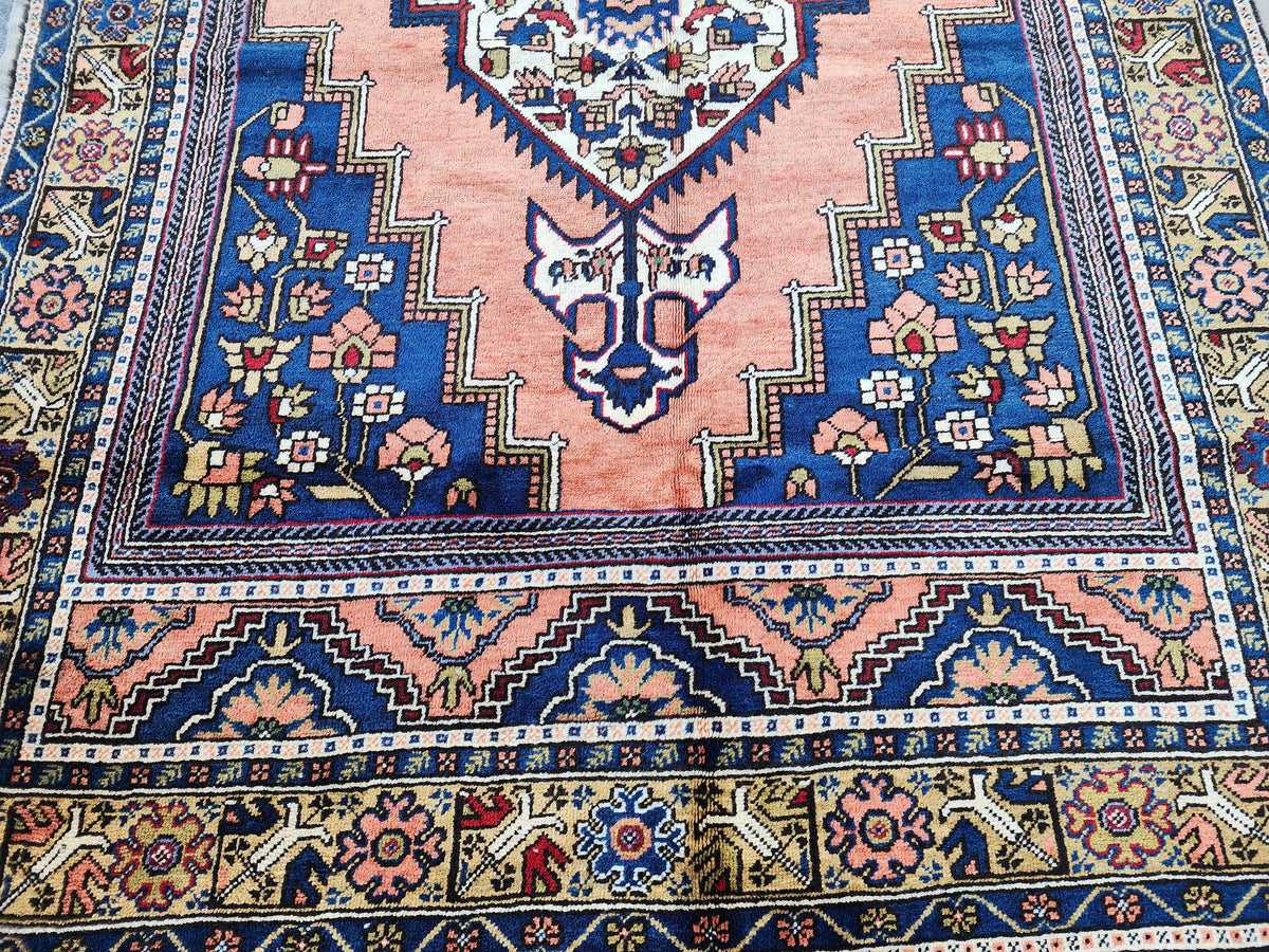 Hand Knotted Turkish Oushak Rug 6x11: Wool Area Rug
