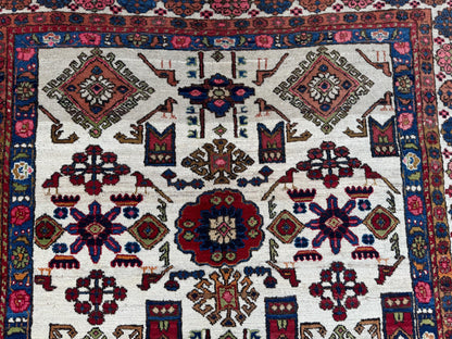5x8 Antique Turkish Wool Rug: Handcrafted Boho Area Rug