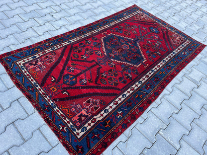 4x6 Vintage Oushak Rug: Turkish Wool Area Rug