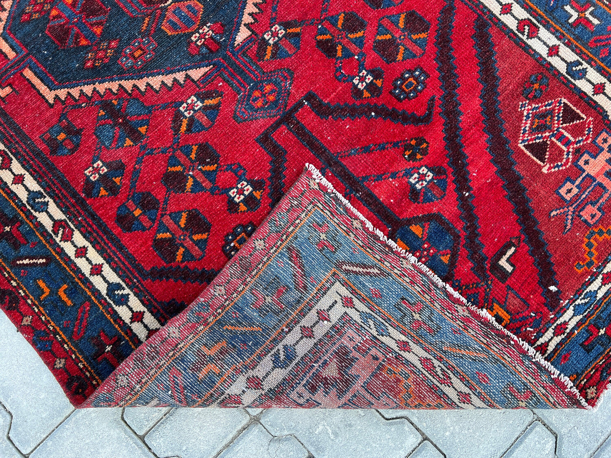 4x6 Vintage Oushak Rug: Turkish Wool Area Rug