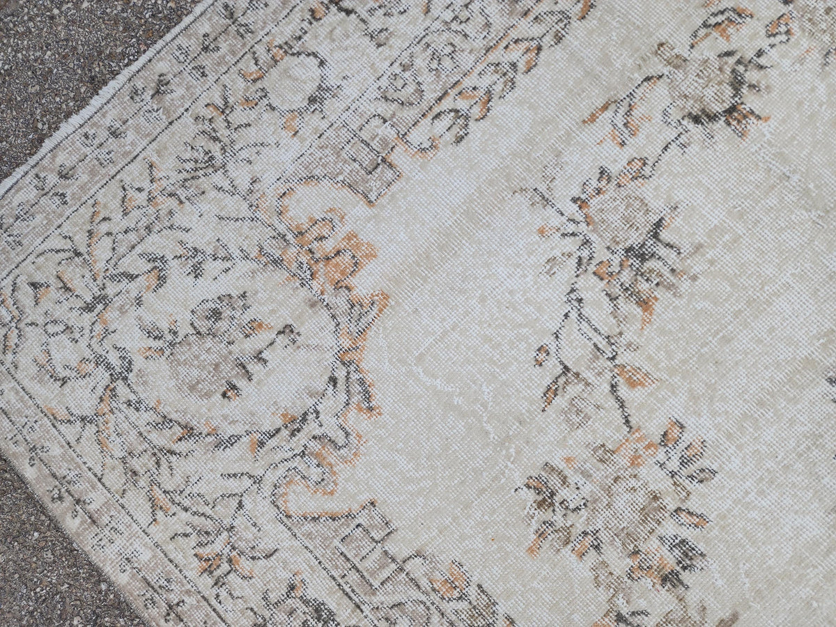 Oushak Rug 6x10, Turkish Hand Made Wool Carpet, Medallion Design
