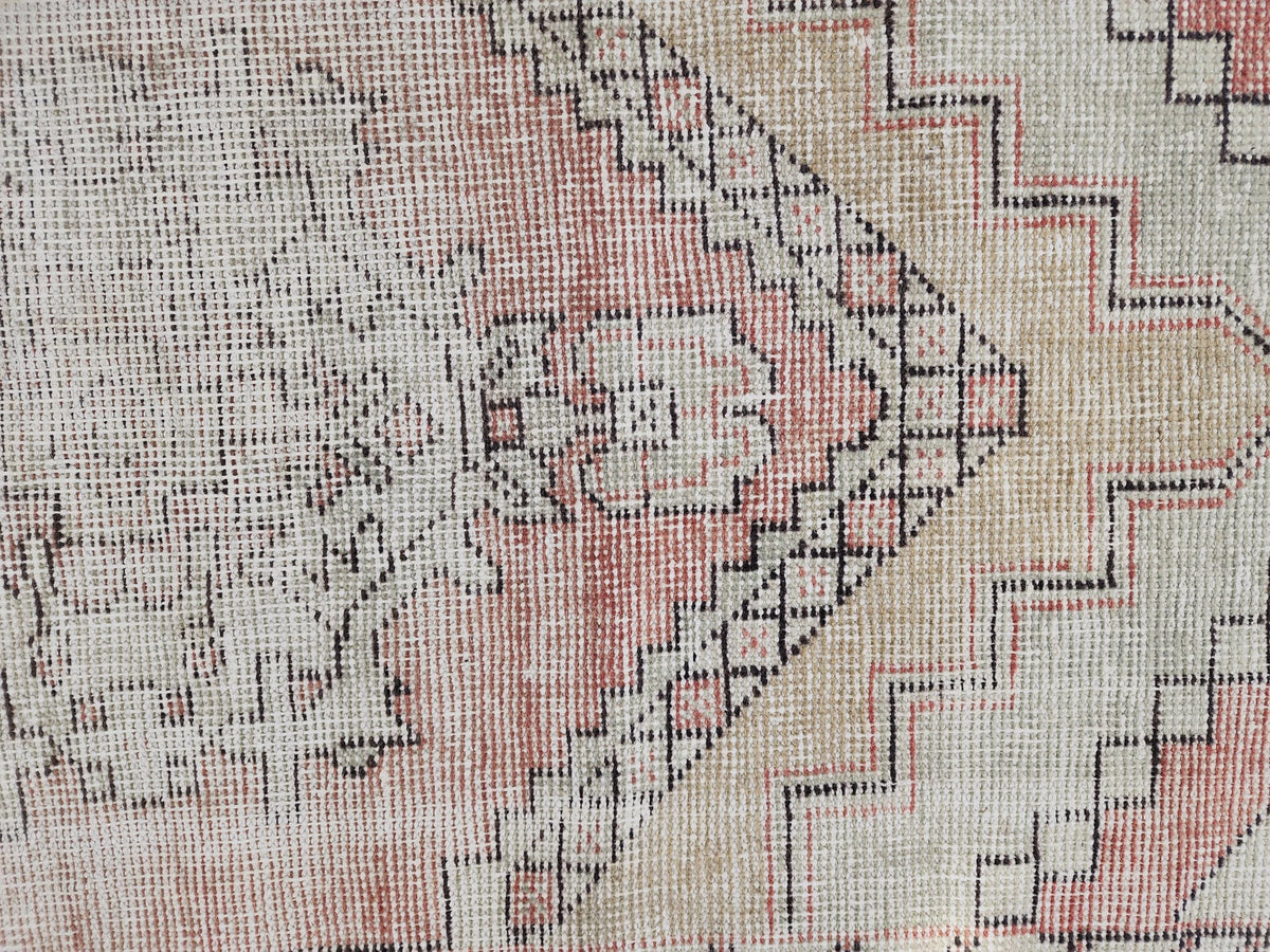 Vintage Anatolian Area Rug 2.6x9.2 ft, Turkish Hand Made Oriental Boho Carpet, Living room Runner