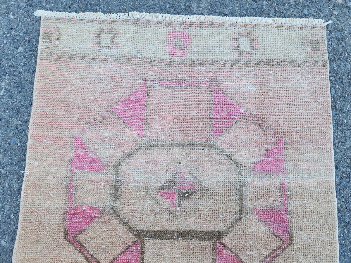 3x13 Neutral Turkish Rug,  Kitchen Decor, Home Hallway Decor, Beige Runner