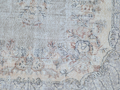 Neutral Oushak Rug 5x9: Turkish Hand Knotted, Dining Room Decor