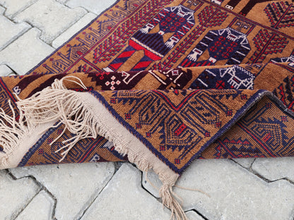 3x5 Tribal Wool Rug: Traditional Oriental Decor