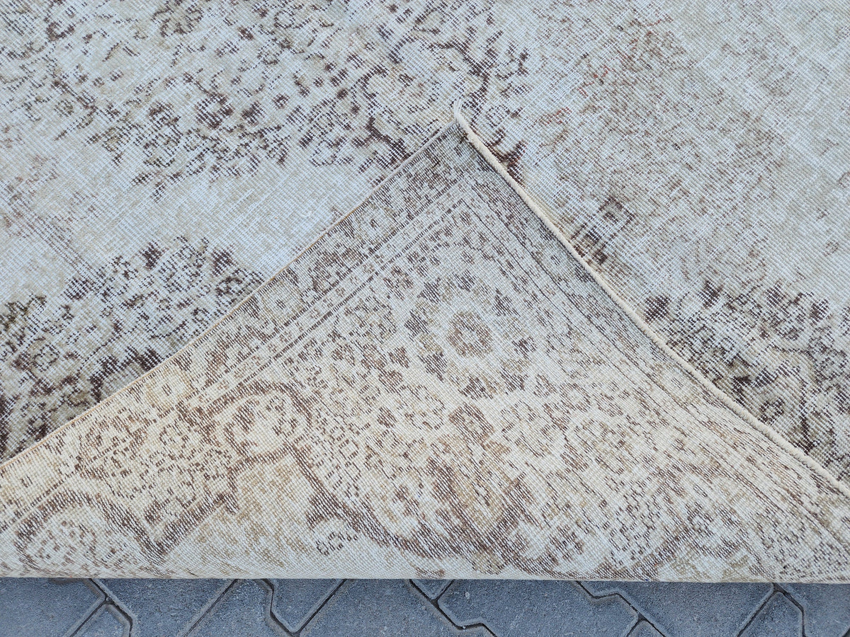 Dining Room Rug 6x10, Turkish Hand Knotted Carpet, Living Room Boho Decor