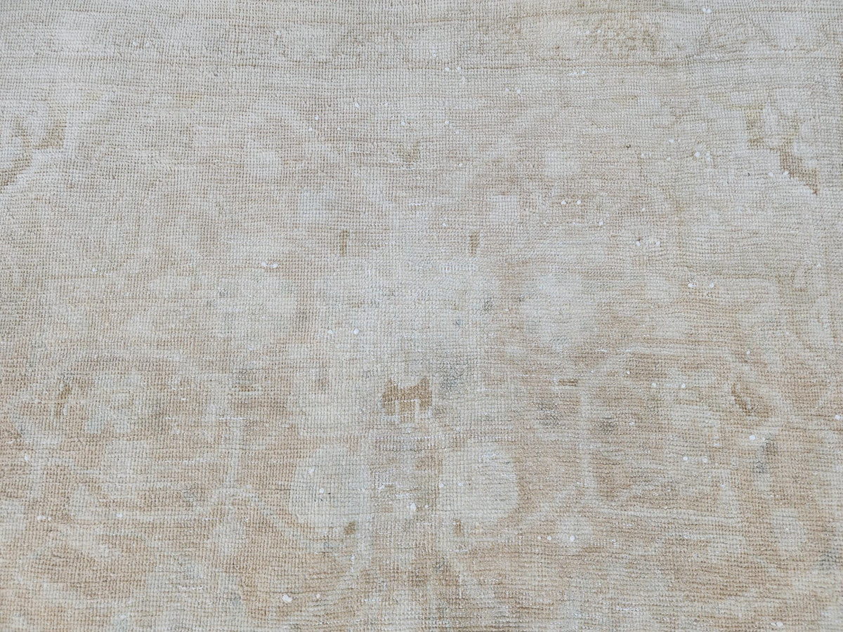 Neutral Muted Runner Rug 3x10, Bohemian Home Decor, Turkish Hand Made Carpet, Beige Color