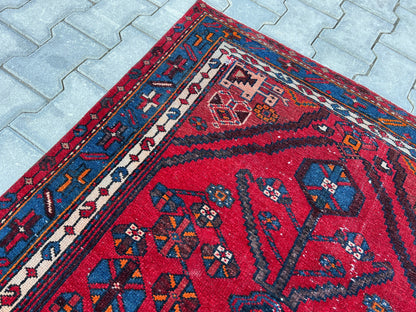 4x6 Vintage Oushak Rug: Turkish Wool Area Rug