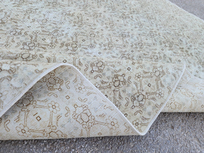 6x8 Neutral Rug, Hand Knotted Rustic Home Decor, Eco Friendly